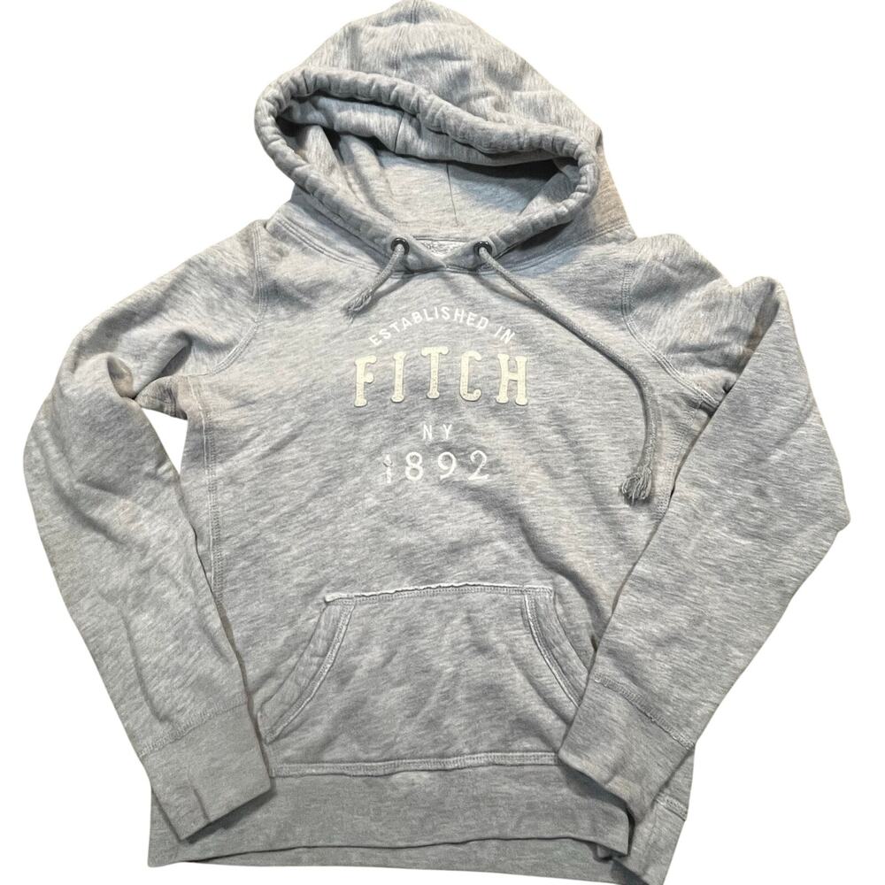 Abercrombie Fitch Hoodie Women Large Gray Pullover‎ Streetwear Casual